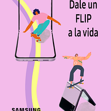 Samsung Galaxy Z Flip 3 5G. Een project van  Reclame y Traditionele illustratie van Laura Illán - 10.02.2023