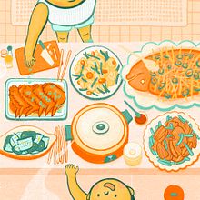 In the Kitchen with Ye Ye. Traditional illustration, Children's Illustration, and Editorial Illustration project by Kaitlin Yang - 02.10.2023