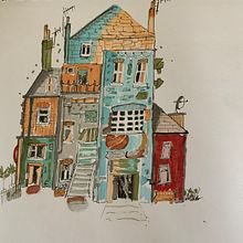 My project for course: Expressive Architectural Sketching with Colored Markers. Projekt z dziedziny Sketching,  R, sunek,  R, sunek architektoniczn, Sketchbook,  R, sunek atramentem i  Reklama użytkownika Guestling Thorn - 10.02.2023