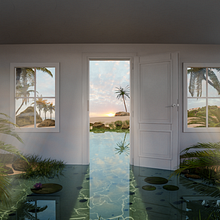 House in the beach | 3D Art. Un proyecto de 3D, Ilustración tradicional y Diseño de Daniel Callejas - 10.02.2023