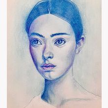 56/100 Heads Challenge. Un progetto di Disegno con matite colorate e Disegno di ritratti di Heather - 11.02.2023