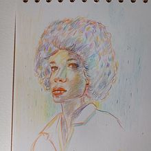 My project for course: Vibrant Portrait Drawing with Colored Pencils. Projekt z dziedziny  R, sunek, Portret, Sketchbook, R i sowanie kredkami użytkownika Barbara Johnson - 06.02.2023