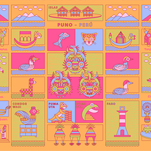Ilustración vectorial - Puno. Vector Illustration, Digital Illustration, and Digital Drawing project by Silvana Avilés Cáceres - 02.12.2023