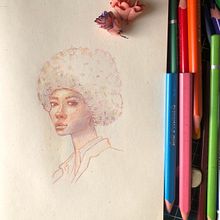 My project for course: Vibrant Portrait Drawing with Colored Pencils. Drawing, Portrait Drawing, Sketchbook, and Colored Pencil Drawing project by Laura Rézette - 02.12.2023