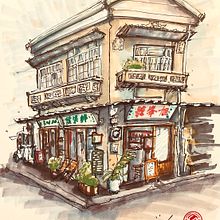 Expressive Architectural Sketching with Colored Markers. Un projet de Esquisse , Dessin, Illustration architecturale, Carnet de croquis et Illustration à l'encre de Alex Poon - 08.02.2023