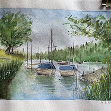 Mijn project van de cursus: Leer zeelandschappen schilderen met aquarel Ein Projekt aus dem Bereich Malerei, Aquarellmalerei und Naturalistische Illustration von Natalia Kołodziej - 12.02.2023