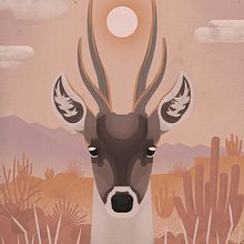 Taruca - Ilustración de fauna salvaje para libros infantiles. Un progetto di Illustrazione vettoriale, Illustrazione digitale e Illustrazione infantile di cvargasesq - 13.01.2023