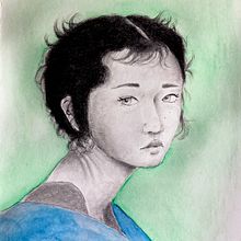 DA - Retrato a lápiz con acuarela. Pencil Drawing, Portrait Drawing, Drawing, Realistic Drawing, and Watercolor Painting project by Alicia Ribes - 02.13.2023