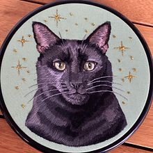 Meu projeto do curso: Retratos bordados de pet: pintura com linha. Embroider, Naturalistic Illustration, and Textile Design project by Janine Bosco - 02.11.2023