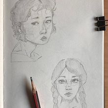 DA - Práctica retrato. Pencil Drawing, Drawing, Portrait Drawing, and Sketchbook project by Alicia Ribes - 02.13.2023