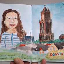 My project for course: Artistic Watercolor Sketching: Dare to Express Your Ideas . Ilustrație tradițională, Schițe, Creativitate, Desen, Pictură în acuarelă și Caiet de schițe de xinneke - 02.12.2023