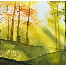 My project for course: Dreamy Watercolor Landscapes: Paint with Light. Een project van Schilderij y Aquarelschilderen van Jaladhi Pujara - 13.02.2023
