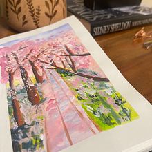 My project for course: Landscape Painting with Gouache for Beginners. Un proyecto de Artesanía, Ilustración tradicional, Pintura, Diseño floral, vegetal y Pintura gouache de Emilyn Amachi Faine - 09.02.2022