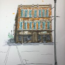 My project for course: Expressive Architectural Sketching with Colored Markers. Sketching, Drawing, Architectural Illustration, Sketchbook & Ink Illustration project by Diane Perry - 02.14.2023