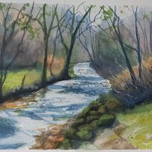 My project for course: Painting Realistic Watercolor Landscapes Ein Projekt aus dem Bereich Bildende Künste, Malerei, Skizzenentwurf, Aquarellmalerei und Naturalistische Illustration von Anne Yang - 14.02.2023