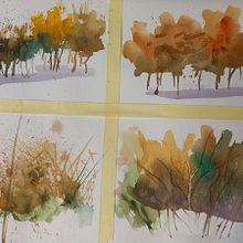 practice excercises for Pico's Landscape lesson Ein Projekt aus dem Bereich Aquarellmalerei von Anne Yang - 14.02.2023