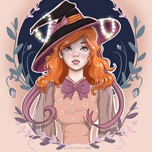 Halloween witch. Traditional illustration project by alessandra.ep - 02.14.2023