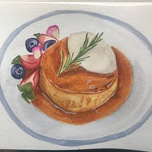 Flan y caramelo . Traditional illustration project by Isabel Quiroga Castro - 02.14.2023