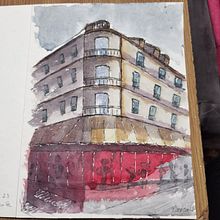 My project for course: Architectural Sketching with Watercolor and Ink. Un projet de Esquisse , Dessin, Aquarelle, Illustration architecturale, Carnet de croquis et Illustration à l'encre de Monica G - 13.02.2023