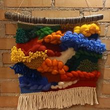Il mio progetto del corso: Introduzione al tessuto su telaio. Accessor, Design, Decoration, Fiber Arts, Weaving, and Textile Design project by giulia_rigolon - 02.14.2023