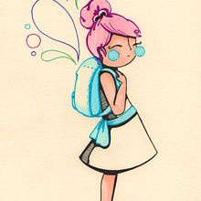  Ilustración para Alan González “Vivir en el Camino”. Traditional illustration, and Music project by Natilustra - 09.27.2016