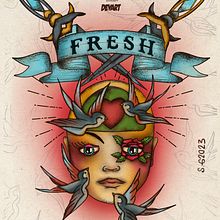 My project for course: Design Old-School Tattoos in Procreate. Traditional illustration, Drawing, Digital Illustration, and Tattoo Design project by stepha.goarin - 02.15.2023