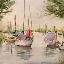 Mi proyecto del curso: Pintura en acuarela de paisajes marinos. Un proyecto de Pintura, Pintura a la acuarela e Ilustración naturalista				 de invermajaca - 15.02.2023