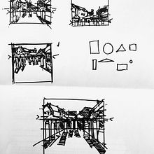Mon projet du cours : Peinture de paysages urbains à la gouache. Ilustração tradicional, Pintura, e Pintura guache projeto de romac_archi - 15.02.2023