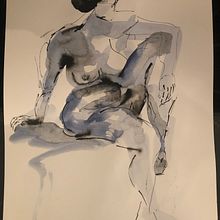 Kombination Aquarell und Tusche . Traditional illustration project by Kathleen - 02.15.2023