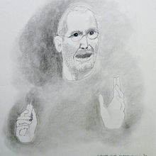 Steve Jobs: Introduction to Portrait Sketching - Draw in Real-Time. Sketching, Drawing, Portrait Drawing, Ink Illustration, and Colored Pencil Drawing project by Brad Atchison - 02.15.2023