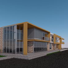 Market y oficinas. Een project van Architectuur van Manuel Alejandro Arana Zegarra - 15.02.2023