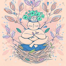 Ilustración para Quietud.org, Anidar en el cuerpo. Traditional illustration, Advertising, Br, ing, Identit, Character Design, Marketing, Multimedia, Social Media, Creativit, Digital Marketing, Instagram, Content Marketing, E-commerce & Instagram Marketing project by Natilustra - 05.25.2021