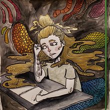 Listening to CKUA during Twilight. Un progetto di Illustrazione tradizionale, Pittura, Creatività e Pittura ad acquerello di Kay Hogan - 16.02.2023