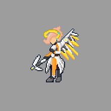 My project for course: Introduction to Character Design in Pixel Art (Mercy). Character Design, Video Games, Pixel Art, and Game Design project by Darren Rook - 02.11.2023