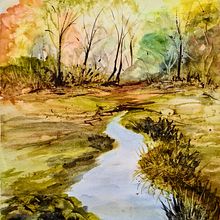My project for course: Natural Landscapes in Watercolor. Fine Arts, Painting, and Watercolor Painting project by jhombsch - 02.16.2023