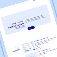 My course project: my own portfolio. Un proyecto de UX / UI, Desarrollo Web, Desarrollo No-Code							 y Diseño de producto digital de José Manuel Pacheco Mayans - 16.02.2023