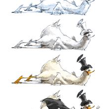 Giant Duck Crash Landing. Character Design, and Traditional illustration project by Florian Satzinger - 02.16.2023