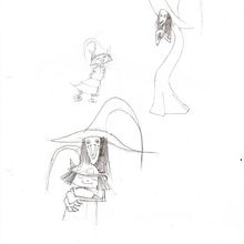 Mon projet du cours : Carnet de croquis et personnages fantastiques. Character Design, Sketching, Pencil Drawing, Drawing, and Sketchbook project by Odile Odile FEVRE - 02.16.2023