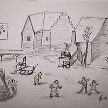 Mein Abschlussprojekt für den Kurs: Kreatives Zeichnen: fülle deine Illustrationen mit Leben und Details . Traditional illustration, Sketching, Pencil Drawing, Drawing, Watercolor Painting, Sketchbook & Ink Illustration project by Heinrich Giefing - 02.16.2023