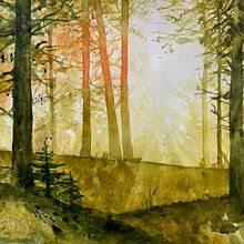My project for course: Dreamy Watercolor Landscapes: Paint with Light. Painting, and Watercolor Painting project by Vladlena M - 02.16.2023