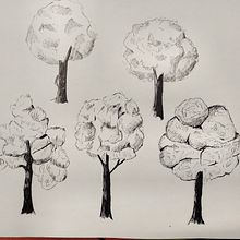 Pràctica d'arbres. Traditional illustration project by joel Alcala - 02.16.2023