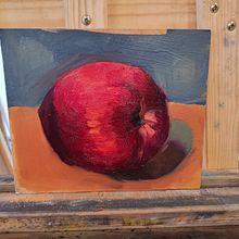 Primer óleo - Estúdia manzana, práctica. Een project van  Olieverfschilderij,  Schetsen,  Tekening y Schilderij van Martina Díaz Vilar - 17.02.2023