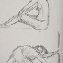 -Dibuix Artístic- Cos humà_Posicions. Een project van Tekening met potlood van Mireia Isabel Vázquez - 17.02.2023