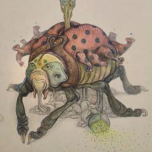 Proceso de un artrópodo Ein Projekt aus dem Bereich Traditionelle Illustration, Design von Figuren, Malerei, Aquarellmalerei, Illustration mit Tinte und Zeichnen mit Buntstiften von Vorja Sánchez - 17.02.2023