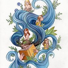 Mon projet du cours :  Techniques d'aquarelle pour des illustrations féériques. Projekt z dziedziny Trad, c, jna ilustracja,  R, sunek, Malowanie akwarelą, Ilustracja w i dawnicza użytkownika Steph Eve - 17.02.2023