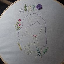 Meu projeto do curso: Técnicas básicas para bordado de letras. Un progetto di Ricamo e Textile Design di Tacyane Kely - 17.02.2023