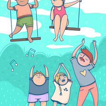 Ilustraciones: Pedagogía y Terapias para niños y niñas en condición de autismo. Fundación Teatime.. Traditional illustration, Education, Digital Illustration & Infographics project by Natilustra - 10.05.2021