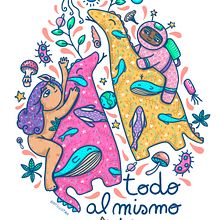 Ilustraciones, Proyecto personal para Merch.. Br, ing, Identit, E-commerce, Traditional illustration, Digital Illustration, Digital Design, Character Design, Social Media, Creativit, Instagram & Instagram Marketing project by Natilustra - 09.22.2022
