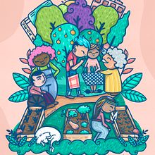 Ilustración para proyecto Huerto Urbano, Cerro Amarillo.. Traditional illustration, Digital Illustration, and Education project by Natilustra - 12.20.2022