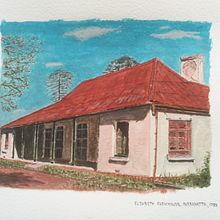 Watercolour of Elizabeth Farmhouse Paramatta. Un progetto di Pittura ad acquerello di Ian Macfarlane - 18.02.2023